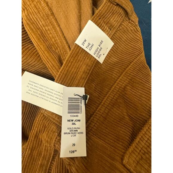 ARITZIA DENIM FORUM NWT The Joni High Rise Loose Corduroy 29W 30L - Picture 3 of 4